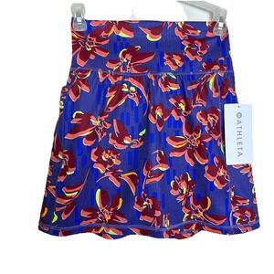Athleta Salutation Stash 16 1/2 Skort Floral Skirt w/ Shorts #837435‎ NEW Sz XXS